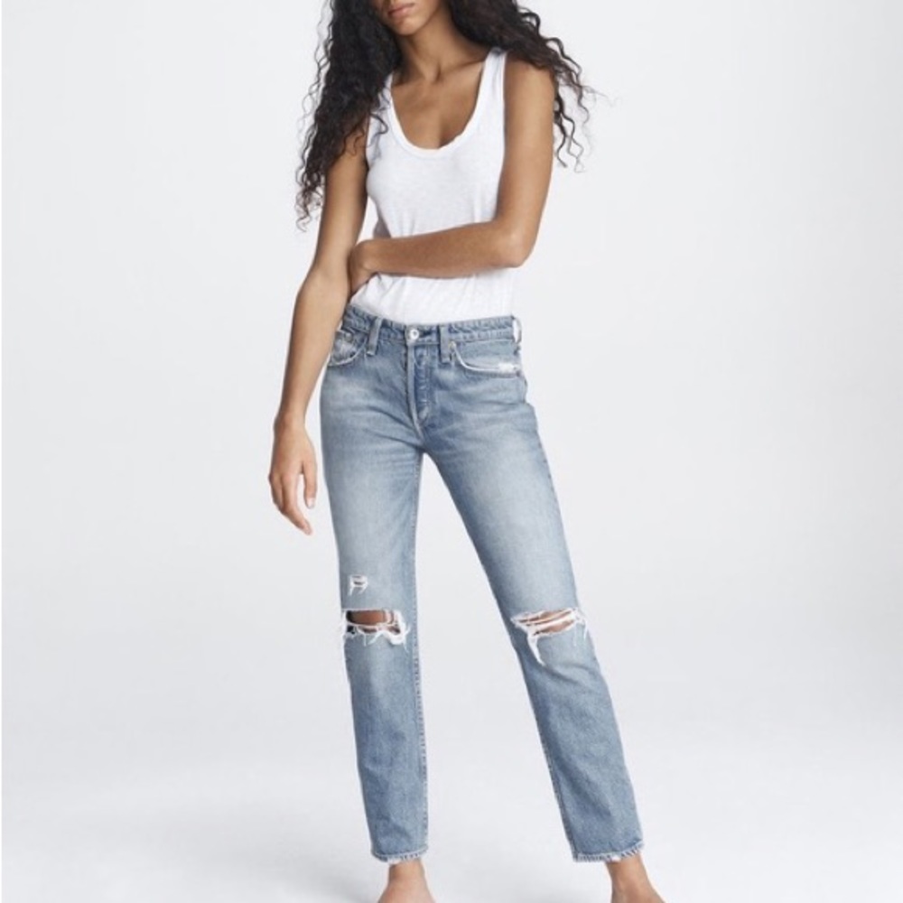 RAG & BONE Rosa mid rise boyfriend jeans